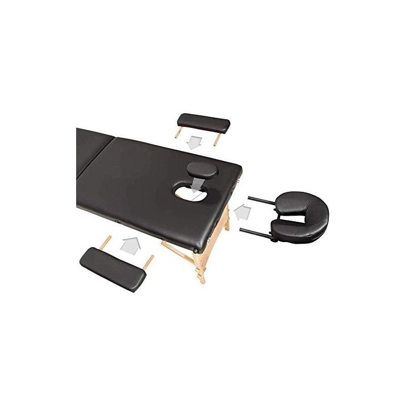 Massagetafel – Behandelbank – Massagebed – Massagebank – Massagebank inklapbaar – Verstelbare Hoogte tot 86 cm – Zachte PU Bekleding met 5 cm Padding