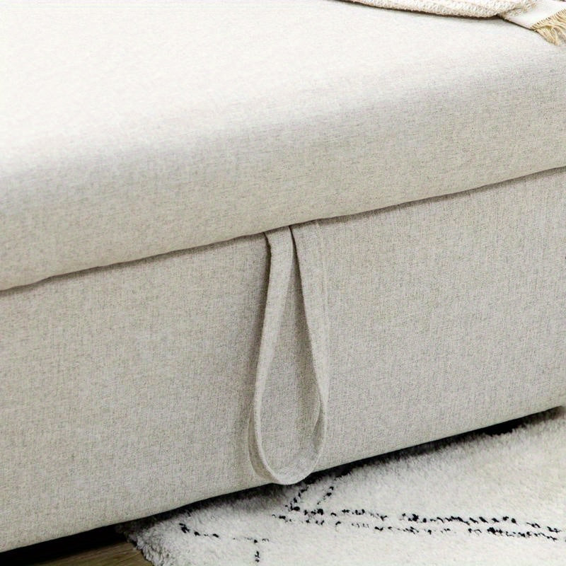L-vormige Hoekslaapbank – Slaapbank – Hoekbank – Bankbed – 2-zits Sofa – Met Opbergruimte – Dik Foam – Metaal en Hout Frame