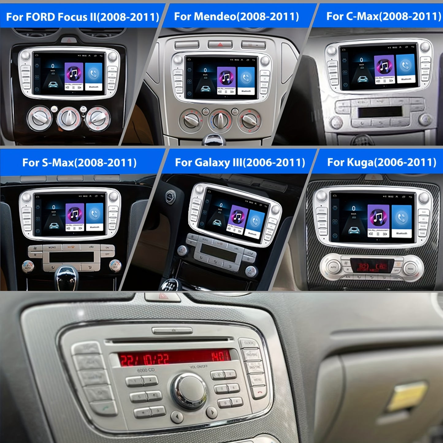 Autoradio – Auto Stereo – Multimedia Speler – 2-DIN Radio – Car Radio – 7-Inch Touchscreen – Android 14 Systeem – 4GB RAM, 64GB Opslag