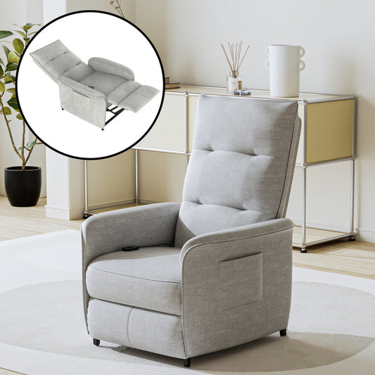 Relaxfauteuil – Elektrische Fauteuil – Verstelbare Stoel – Zitstoel – Loungefauteuil – Verstelbare Rugleuning – Polyester Bekleding 102x58x81 cm