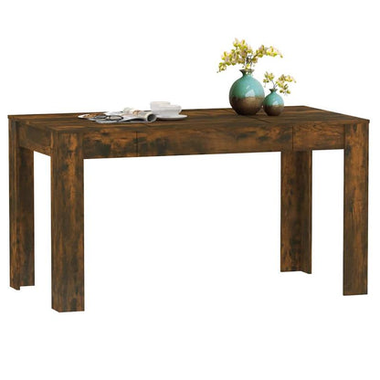 Eettafel – Tafel – Houten Tafel – Eetkamertafel – Tafelblad – Smoke Eiken – 140x74,5x76 cm – Houten Materiaal