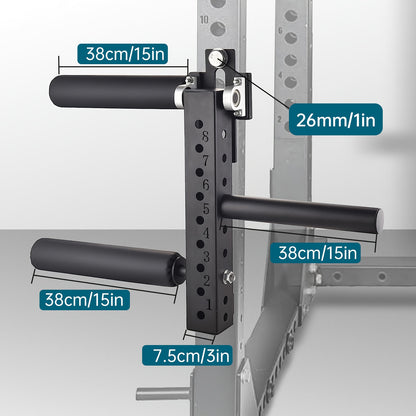 Leg Extension Attachment – Verstelbare Leg Curl – Squat Rack Accessoire – Been Trainmachine – Fitness Leg Equipment – Draagvermogen 120kg – Hoogwaardig Staal & Comfortabel Schuim