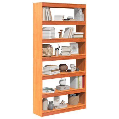 Boekenkast – Boekplank – Roomdivider – Kastenmeubel – Opbergkast – Massief Grenenhout – 100x30x199,5 cm – 6 Ruime Vakken