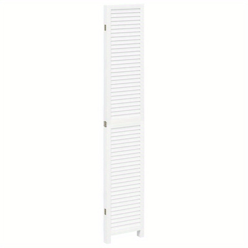 Kamerscherm Met 4 Panelen Massief Paulowniahout Wit