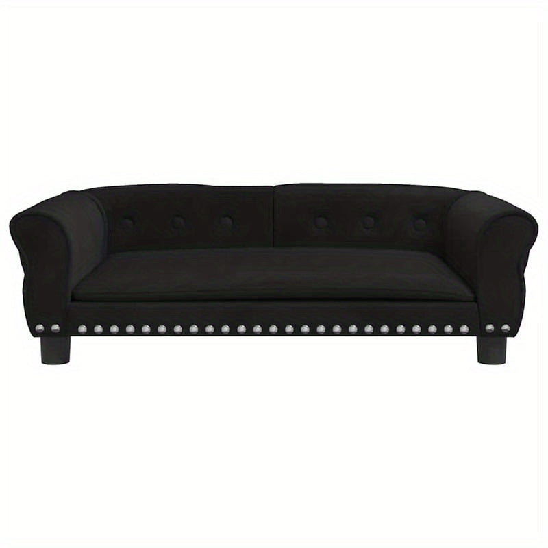 Hondenmand – Hondenbed – Huisdierbed – Dogbed – Dierenmand – Zwart Fluweel – 95x55x30 cm – Comfortabel & Zacht