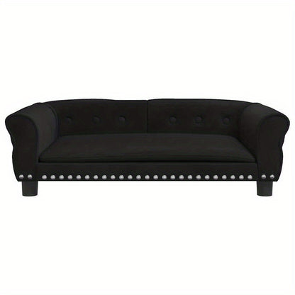 Hondenmand – Hondenbed – Huisdierbed – Dogbed – Dierenmand – Zwart Fluweel – 95x55x30 cm – Comfortabel & Zacht