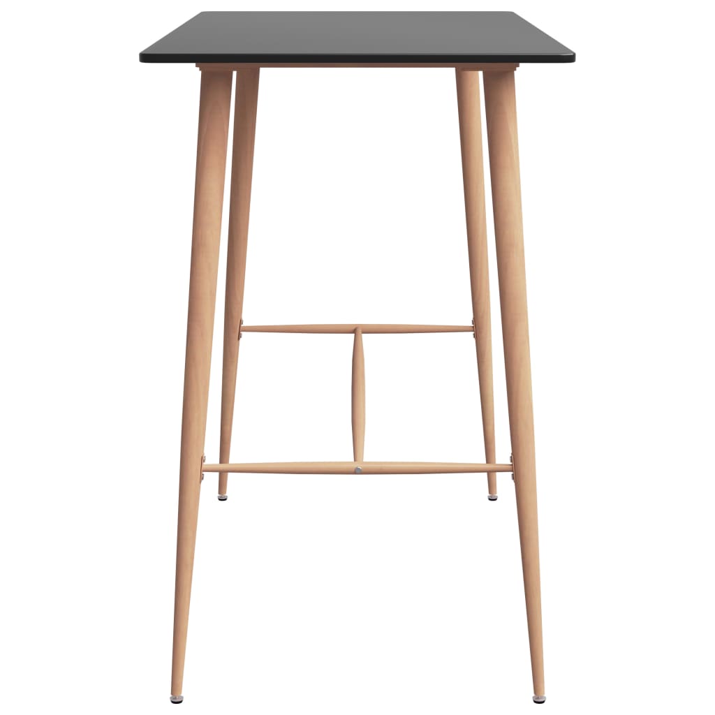 Barset – Barsets – Tuinbarset – Bistroset – 4-Zits – MDF Tafelblad – Metalen Frame Met Hout-Look