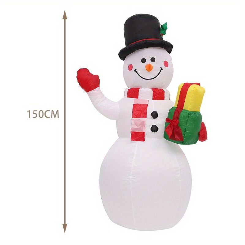 Opblaasbare Sneeuwpop – Kerstsneeuwpop – Buitendecoratie – Winterfiguur – Tuindecoratie – 150 cm Hoog – Weerbestendig Polyester
