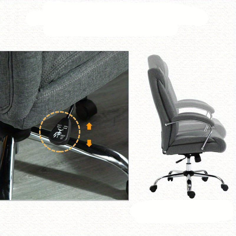 Ergonomische Bureaustoel – Kantoorstoel – Werkstoel – Computestoel – Verstelbare Stoel – Aluminium Frame – Handmatige Rugleuning