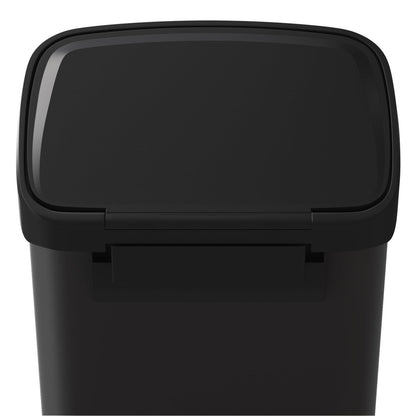 Prullenbak – Afvalbak – Vuilnisbak – Afvalcontainer – Afvalemmer – Voetpedaal – Soft-Close Deksel – Geurfilter – 49,2 Liter – Roestvrij Staal – Compact – Vingerafdrukbestendig – Zwart