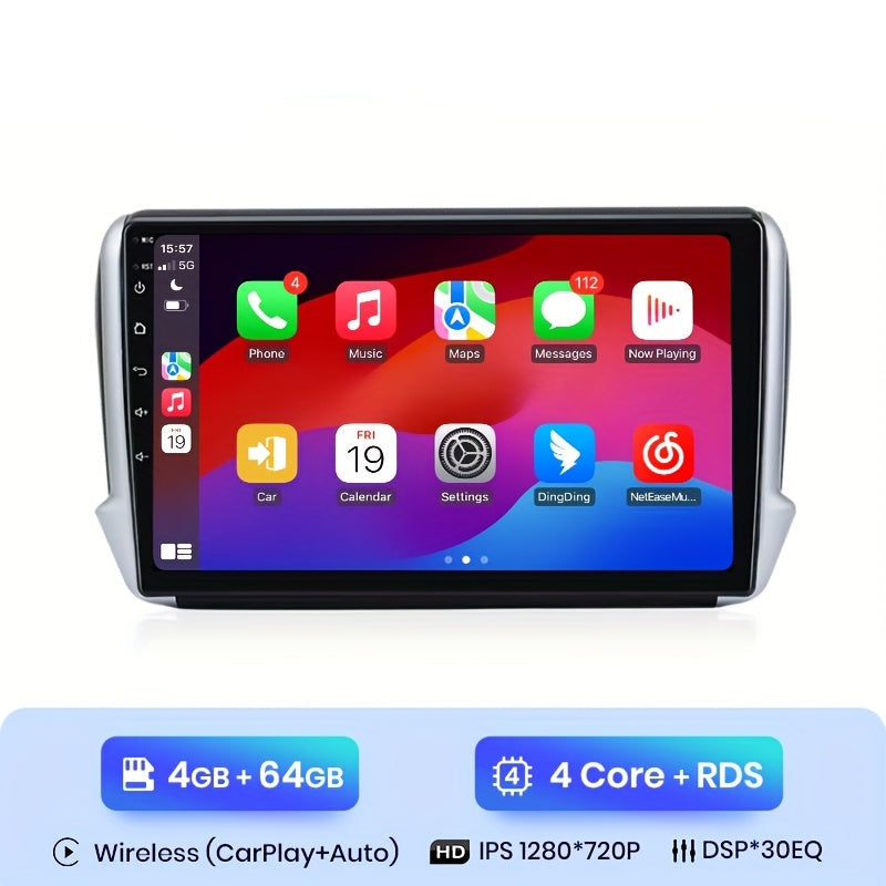 Multimedia Speler Auto – Autoradio – 2DIN Headunit – In-Car Entertainment – Navigatiesysteem – WiFi Verbinding – 10 Inch IPS Touchscreen – 4GB RAM 64GB Opslag