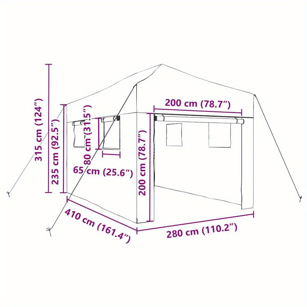 Kweekkas – Tuinkas – Broeikas – Serre – Plantenkas – Walk-In Serre Met Pop-Up Frame – Ruime Binnenkant 410x280x315 cm – Duurzaam Waterdicht PVC Materiaal
