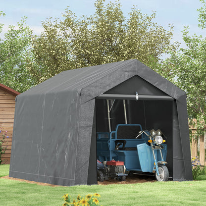 Tuinschuur – Opbergschuur – Fietsenstalling – Tuinopslag – Schuurtent – Ruim 3x3 m – Weerbestendig Gegalvaniseerd Stalen Frame – Donkergrijs