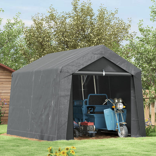 Tuinschuur – Opbergschuur – Fietsenstalling – Tuinopslag – Schuurtent – Ruim 3x3 m – Weerbestendig Gegalvaniseerd Stalen Frame – Donkergrijs