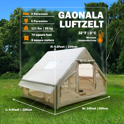 Opblaasbare Tent – Lucht Tent – Inflatable Shelter – Kampeertent – Tent Met Schoorsteen – Snelle Inflatie – Stevig PVC Frame 3x2m