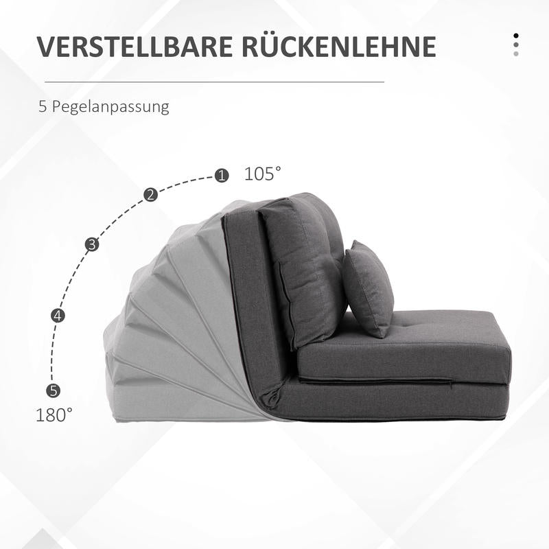 vloermatras – slaapmatras – vouwmatras – logeermatras – matras – 2-in-1 vouwstoel en matras – duurzaam polyester – lichtgewicht en compact 60x80x56 cm