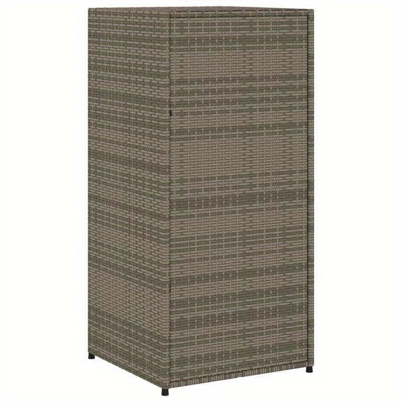 Garden Cabinet 55X55X111 Cm Made of Gray Poly Rattan, Box, Cabinet, Rack for Outdoor Storage
