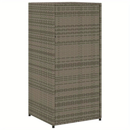 Garden Cabinet 55X55X111 Cm Made of Gray Poly Rattan, Box, Cabinet, Rack for Outdoor Storage