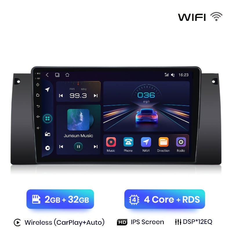 Autoradio – Multimedia Speler – 2-DIN Radio – Android Auto Radio – Navigatiesysteem – 9 Inch Touchscreen – Wi-Fi Connectiviteit – GPS Navigatie