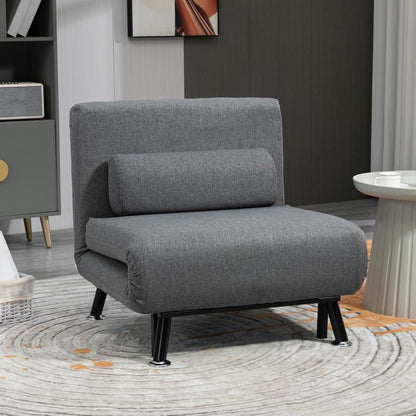 Convertible Sofa Bed Chair with Adjustable Backrest - Sleeper Sofa, Heavy-Duty 149.69KG Capacity, Space-Saving Modern Design, No Assembly Required - Ideal for Living Room, Bedroom, Apartment, Dorm - Easy-Clean Fabric Upholste