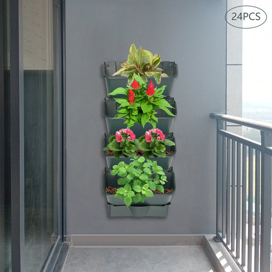 Hanging Vertical Wall Planter, 24-planter Hanging Planter, Vertical Garden Planter,  Minimalist Garden Decor, Stylish Plant Holder, Wallmounted Planter, Garden Planter Box, Urban Gardeners, Plant Enthus