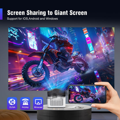 Beamer – Mini Beamer – Projector – Smart Projector – Ultra Short Throw – Native 1080P Full HD – Android 11 Met WiFi 6 & Elektronische Focus