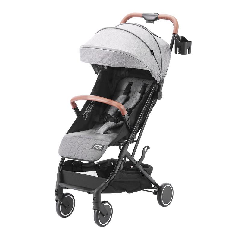 Babywagen – Kinderwagen – Wandelwagen – Buggy – Baby Stroller – Verstelbare Rugleuning 95-175° – Lichtgewicht Carbonstaal Frame