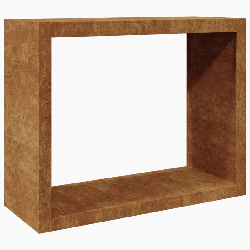 Houtopslag Buiten – Brandhoutrek – Haardhout Oplag – Houtberging – Houtrek – Weerbestendig Cortenstaal – Uittrekbare Plank 100x40x80 cm – Roestvast & Duurzaam