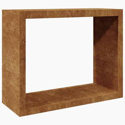 Houtopslag Buiten – Brandhoutrek – Haardhout Oplag – Houtberging – Houtrek – Weerbestendig Cortenstaal – Uittrekbare Plank 100x40x80 cm – Roestvast & Duurzaam