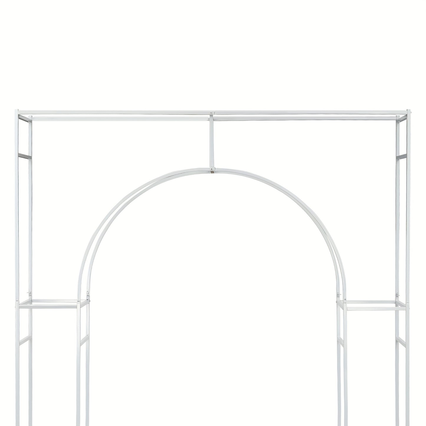 Bruidsboog – Trouwboog – Feestboog – Decoratieve Boog – Fotoboog – Wit Koolstofstaal – 2,5m Hoogte x 1,8m Breedte – Stevig en Eenvoudig In Elkaar Te Zetten