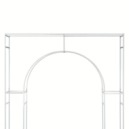 Bruidsboog – Trouwboog – Feestboog – Decoratieve Boog – Fotoboog – Wit Koolstofstaal – 2,5m Hoogte x 1,8m Breedte – Stevig en Eenvoudig In Elkaar Te Zetten