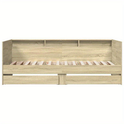 90X200 Cm Day Bed with Drawers Without Mattress Multifunctional Design Combining Rest And Storage Easily Integrating Into Various Home Styles Suitable for Living Room Or Small Bedroom Scenes, Space-Saving, Durable & Stylish H