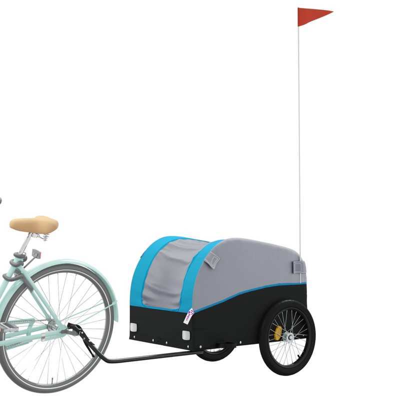 Fietskar – Fietstrolley – Fietsaanhanger – Transportkar – Kinderfietskar – Robuust metalen frame – Max. draaggewicht 45 kg