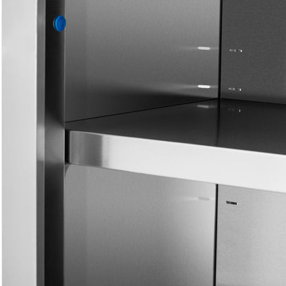 Roestvrijstalen Wandkastje – RVS Keukenkast – Wandrek – Opbergkast – Schuifdeuren – Ruimtebesparend – 120x45x60 cm – Max 60 kg Belastbaar
