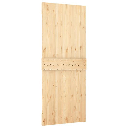 Schuifdeur – Schuifpaneel – Deurafscheiding – Ruimtebesparende Deur – Massief Vurenhout – Bruin – 85x210 cm – Met Seizingsysteem – Duurzaam & Praktisch
