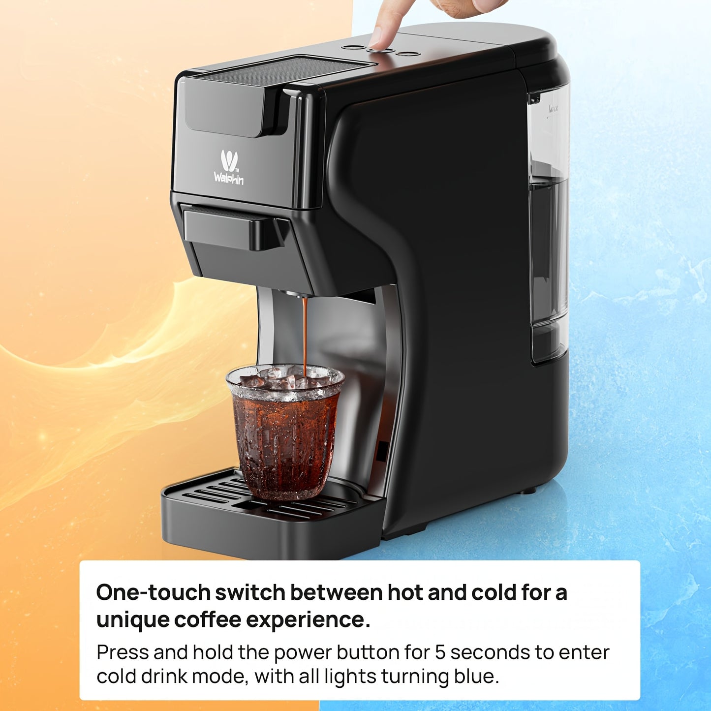 3-in-1 Koffiemachine – Espressozetapparaat – Cappuccinomachine – Latte Macchiato Maker – Capsule Koffiezetter – 19 Bar Drukpomp – Geschikt Voor Dolce Gusto, Nespresso & Gemalen Koffie – Compact Zwart Design