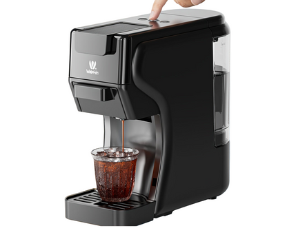 3-in-1 Koffiemachine – Espressozetapparaat – Cappuccinomachine – Latte Macchiato Maker – Capsule Koffiezetter – 19 Bar Drukpomp – Geschikt Voor Dolce Gusto, Nespresso & Gemalen Koffie – Compact Zwart Design