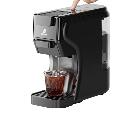3-in-1 Koffiemachine – Espressozetapparaat – Cappuccinomachine – Latte Macchiato Maker – Capsule Koffiezetter – 19 Bar Drukpomp – Geschikt Voor Dolce Gusto, Nespresso & Gemalen Koffie – Compact Zwart Design