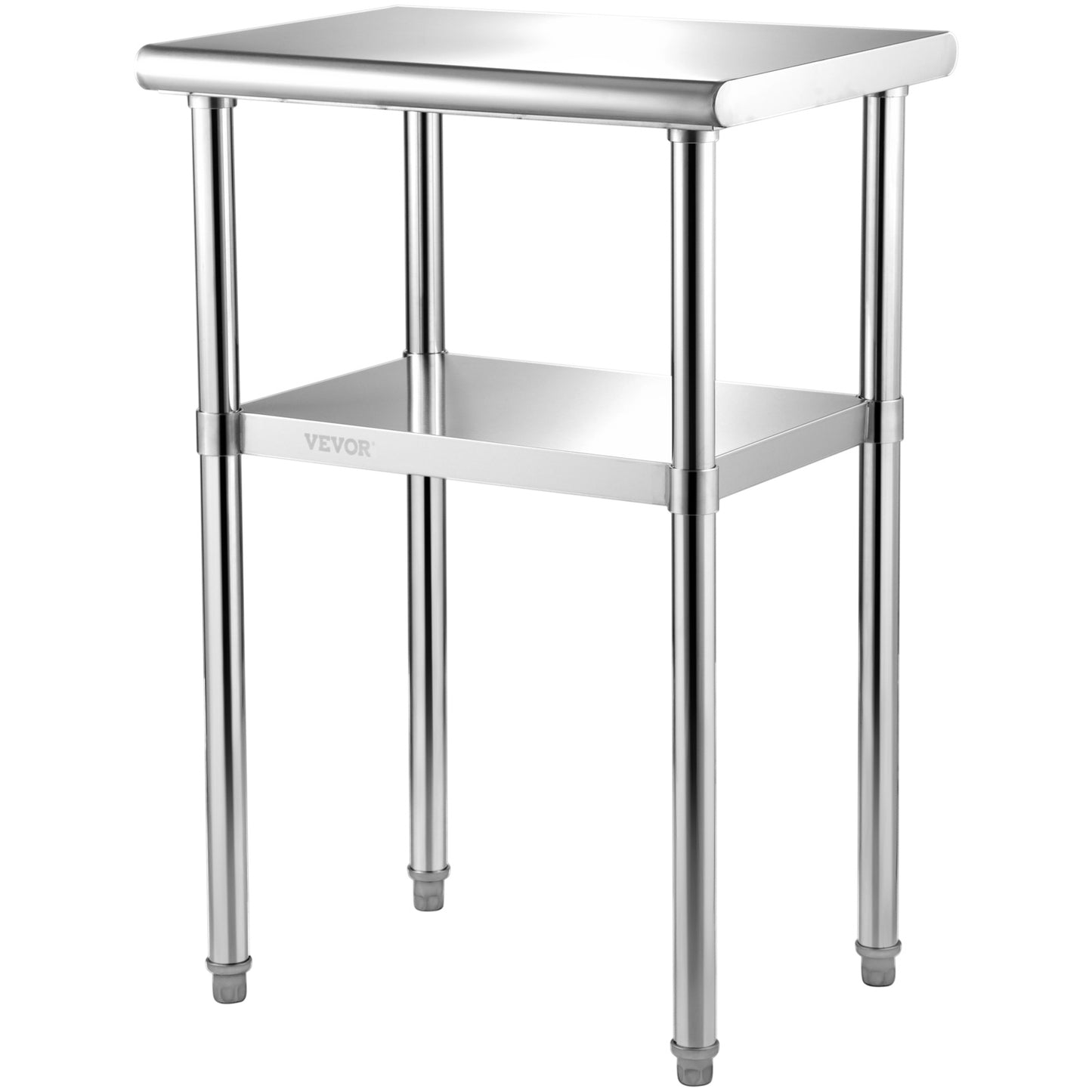 RVS Werktafel – Roestvrijstalen Werkbank – Metalen Werktafel – Keukentafel – Werkbank Garage – 61x46x91 cm – 272 kg Draagvermogen – Verstelbare Onderplank & Poten
