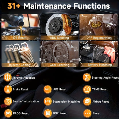 Draadloze Diagnose Scanner – OBD2 Scanner – Auto Diagnosetool – Foutcodelezer – Service Reset Tool – Bidirectionele Functionaliteit – Meer Dan 30 Service Resets