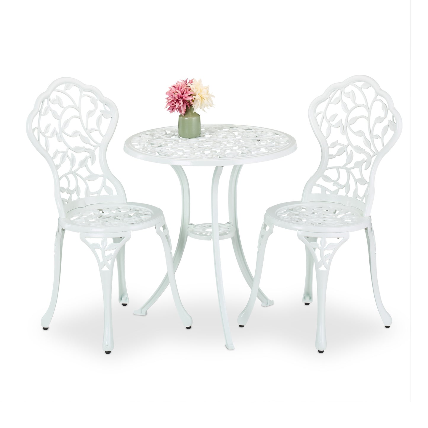 Tuinbank – Buitenbank – Zitbank – Balkonbank – Parkbank – Stalen Tuinbank – Weerbestendig – Inklapbare Tafel – 150x89x58,5 cm
