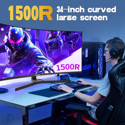 Ultrascherp Beeldscherm – Curved Monitor – Ultrawide Scherm – Gaming Monitor – Computerscherm – 34 Inch – 3440x1440 Resolutie – 165Hz Verversingssnelheid
