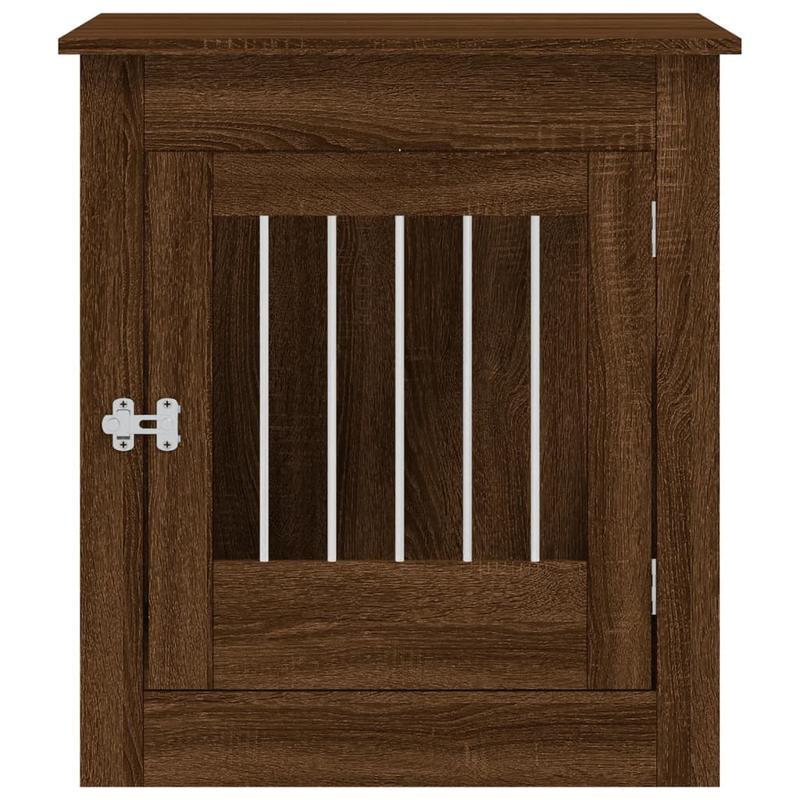 Hondenbench – Hondenkooi – Huisdier Bench – Dierenbench – Dierenkooi – Ruimtebesparend Design – Massief Hout Met Stalen Frame – Compact 64,5x80x71 cm – Modern Design – Voor Kleine Honden – Binnen en Buitengebruik