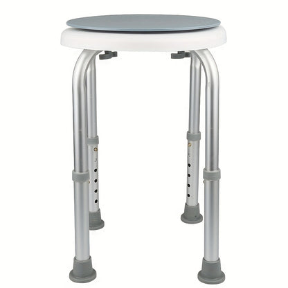 Douchestoel – Douchekruk – Douchezit – Badstoel – Shower Stool – 360° Draaibaar Zitvlak – Antislip Aluminium Frame – Hoogte Verstelbaar – Lichtgewicht