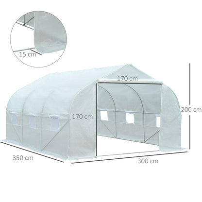 Kas – Tuinkas – Broeikas – Kweekkas – Serre – Groot 10,5 m² – Gegalvaniseerd Stalen Frame