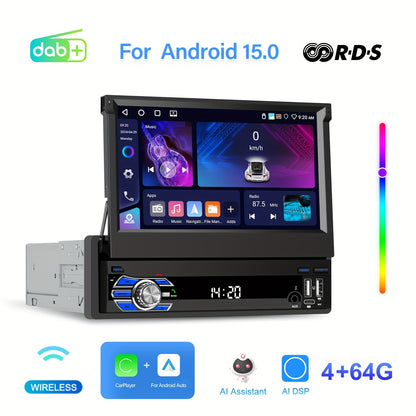 Multimedia Car Radio – Android Autoradio – 1 DIN Speler – Navigatie Systeem – Touchscreen Radio – 7-inch HD Display – GPS Navigatie Met WiFi – Inclusief Draadloze Achteruitrijcamera
