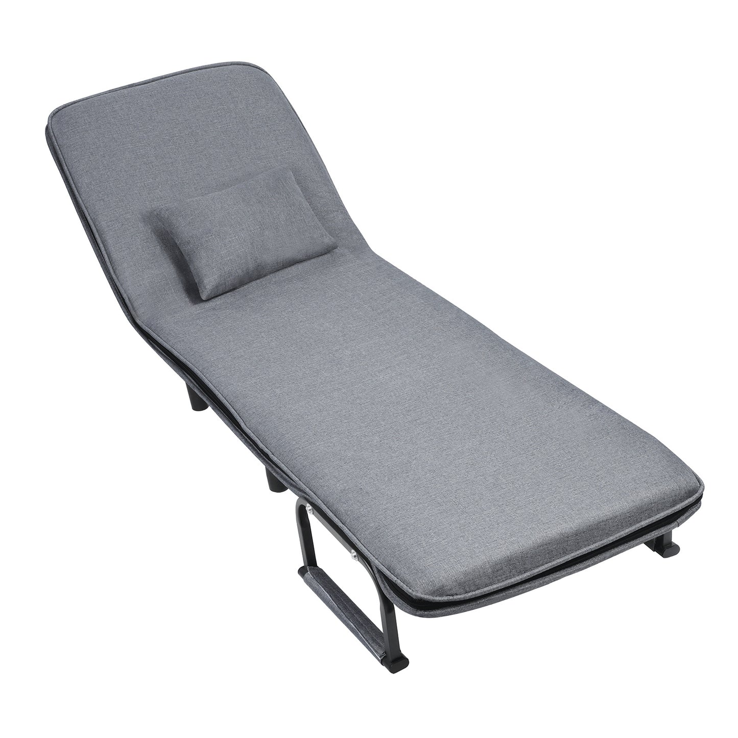 Slaapbank – Sofa Bed – Sofabed – Bedbank – Bedbankje – 3-in-1 Opvouwbaar – Memory Foam – Compact 68x25,5 cm – Grijs