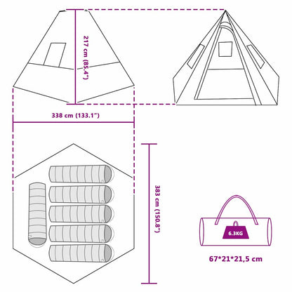 Campingtent – Kampeertent – Piramide Tent – Outdoor Tent – Schuilplaats – Waterdicht Polyester – Opvouwbaar & Compact – Groen