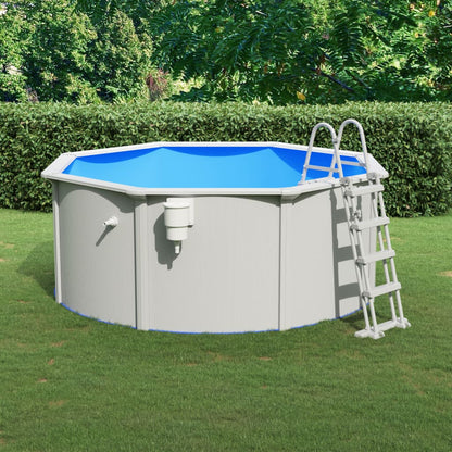 Zwembad – Opzetzwembad – Familiezwembad – Buitenzwembad – Recreatiezwembad – Stalen Frame – Slijtvaste PVC Voering – 300 x 120 cm – Inclusief Ladder