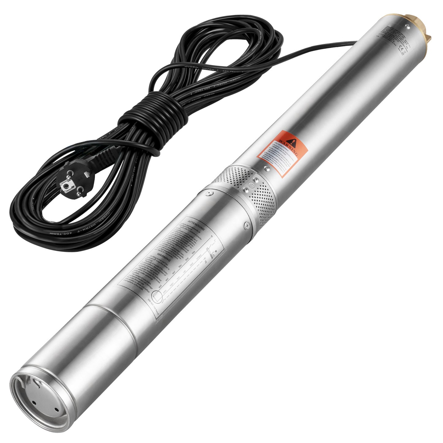Diepeputpomp – Waterpomp – Onderwaterpomp – Putpomp – Dompelpomp – Roestvrijstalen Behuizing – 750W Vermogen – 75 Meter Pomphoogte